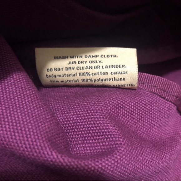 Purchase Canvas Tote Bag 12”Wx6”Wx13”H Floral Print High Capacity Pockets Maroon - Picture 8 of 9